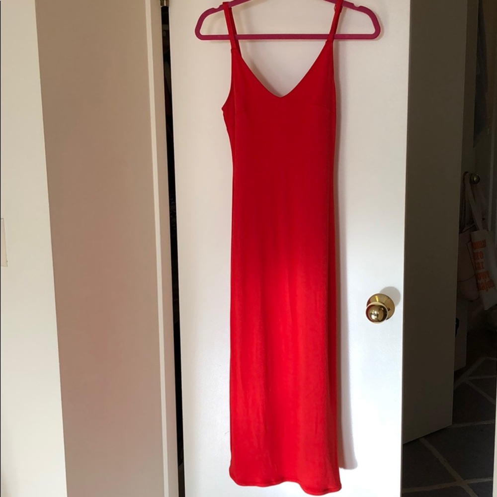 Red midi party dress - worn once!